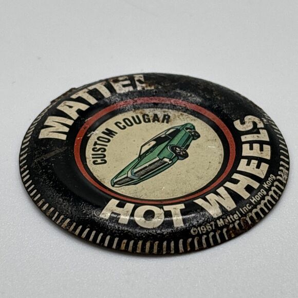 CUSTOM COUGAR - Mattel Hot Wheels Redline Collectors Button Pin Badge 1967 - Picture 4 of 5